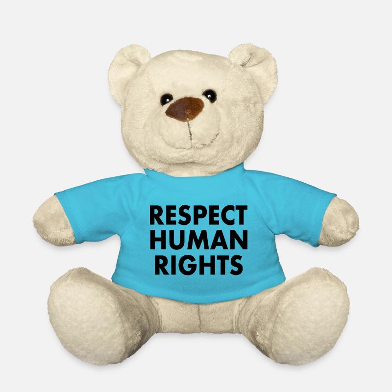 Respect human rights - Teddy - Atollblau