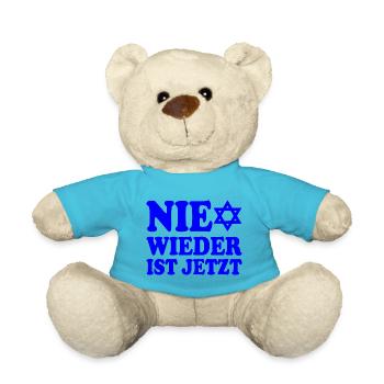 Nie wieder ist jetzt - Teddy - Atollblau - Vorne
