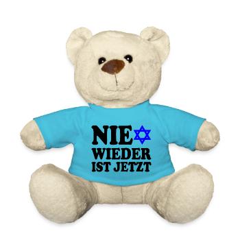 Nie wieder ist jetzt - Teddy - Atollblau - Vorne