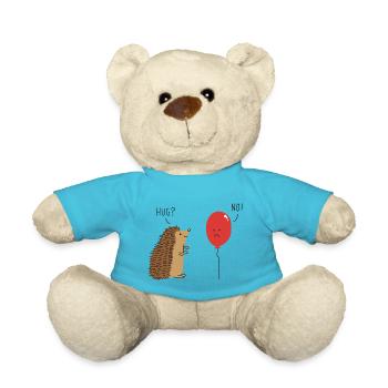 Süßer Igel Hugs Ballon Geschenkidee - Teddy - Atollblau - Vorne
