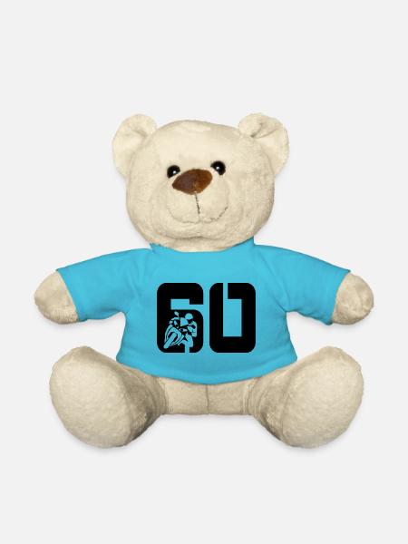 60 Motorrad Biker - Teddy - Atollblau
