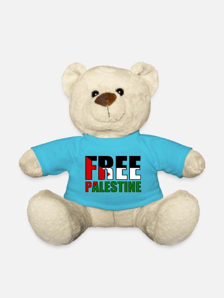 Free palestine - Teddy Bear - atoll blue