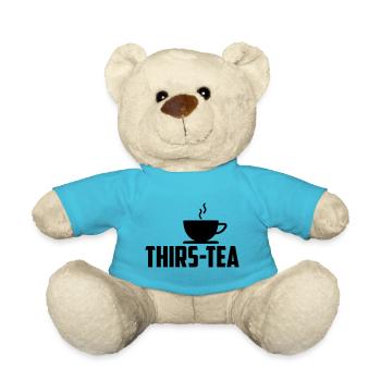 thirs-tea lustiges Zitat - Teddy - Atollblau - Vorne