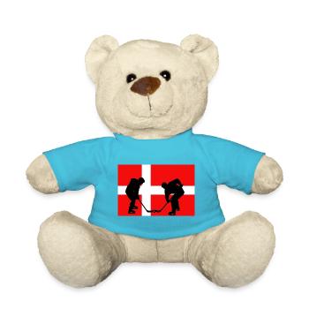 Denmark, my country, my flag! - Teddy Bear - atoll blue - Front