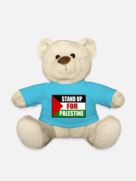 stand up for palestine - Teddy Bear - atoll blue