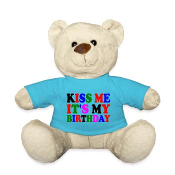 Its my birthday - Teddy Bear - atoll blue - Front