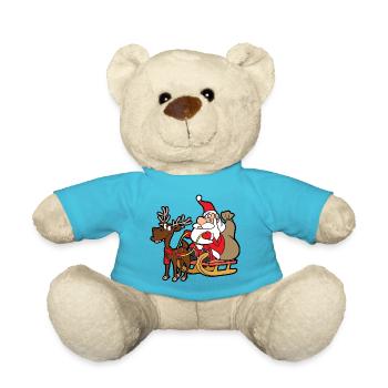 Noël motif de Noël Drôle de renne - Nounours - bleu outremer - Devant