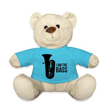 i am the bass | music club tuba sample boss brass - Teddy Bear - atoll blue - Front