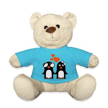 pinguine liebe valentinstag - Teddy - Atollblau - Vorne