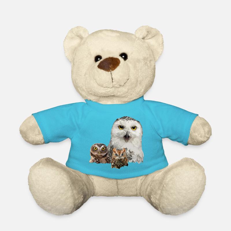 Eule, Eule und Eule - Teddy - Atollblau