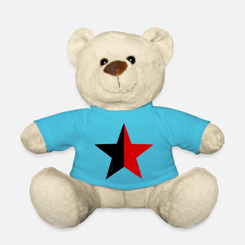 Étoile noir-rouge - Nounours - bleu outremer
