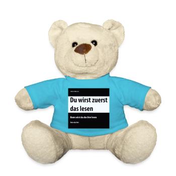 Du wirst zuerst das lesen, dann das hier - Teddy - Atollblau - Vorne