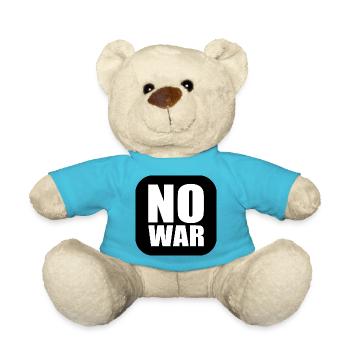 No war - Teddy Bear - atoll blue - Front
