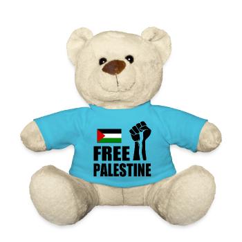Free palestine - Teddy Bear - atoll blue - Front