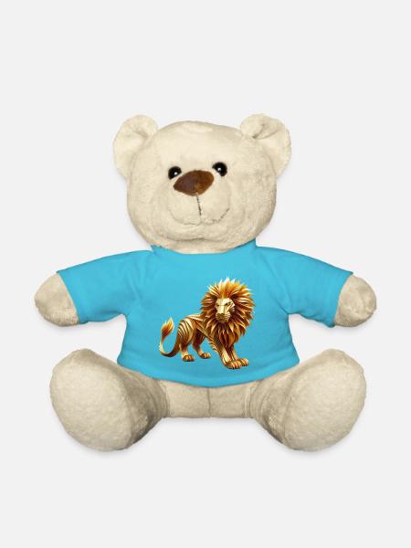Goldener Löwe - Teddy - Atollblau