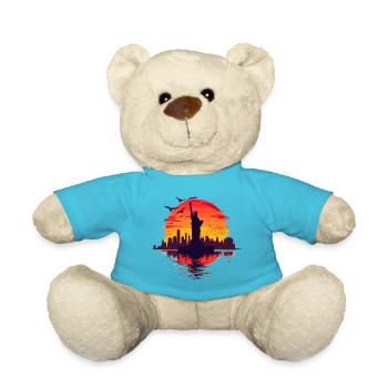 Statue de la Liberté de New York, Sun, États-Unis - Nounours - bleu outremer - Devant
