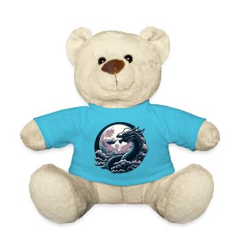 Umarmung des rätselhaften Drachen - Teddy - Atollblau - Vorne