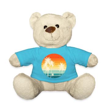 Palmier Crépuscule Vintage - Nounours - bleu outremer - Devant
