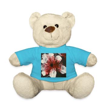 La fleur rouge et blanche donne à votre maison quelque chose d’unique - Nounours - bleu outremer - Devant