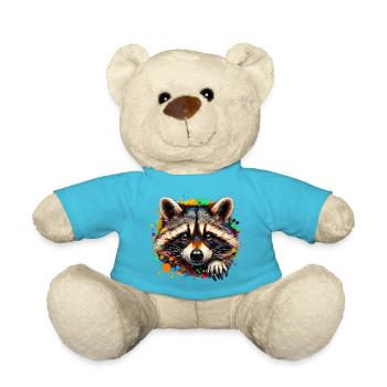 Raccoon - Teddy Bear - atoll blue - Front