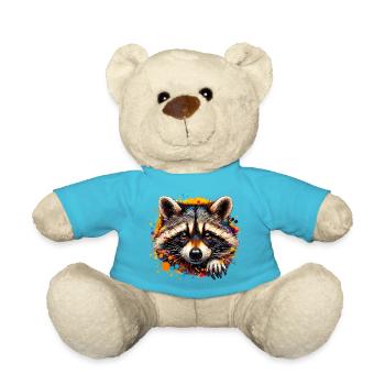 Raccoon - Teddy Bear - atoll blue - Front