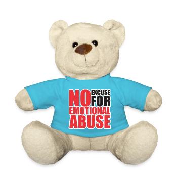 Keine Entschuldigung für emotionales Missbrauchsbewusstseinsdesign - Teddy - Atollblau - Vorne
