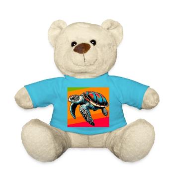 turtle - Teddy Bear - atoll blue - Front