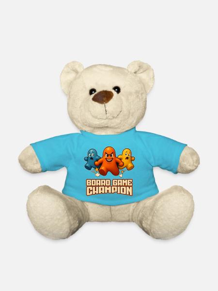 Brettspiel Champion – Lustige Spielfiguren - Teddy - Atollblau