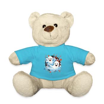 Fantômes joyeux dans une pluie de couleurs - Nounours - bleu outremer - Devant