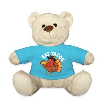 Tacos essen Thanksgiving Twist Herbst Humor - Teddy - Atollblau - Vorne