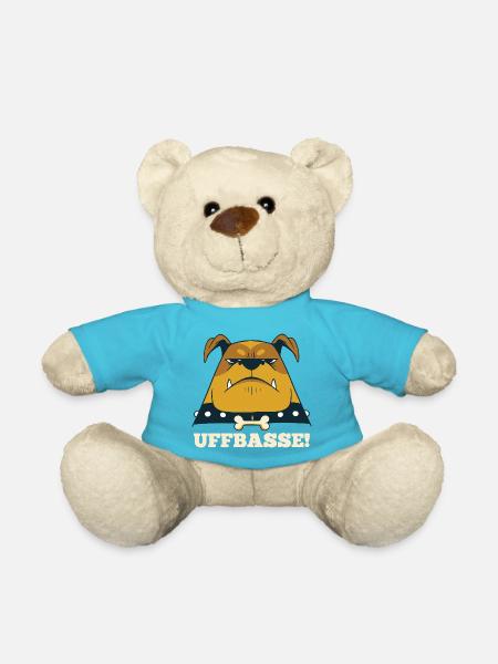 Wütender Mannheimer Hund -  Uffbasse Monnem - Teddy - Atollblau
