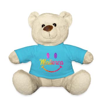 Mallorca Watercolors Smiley - Teddy Bear - atoll blue - Front