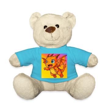 Drache - Teddy - Atollblau - Vorne