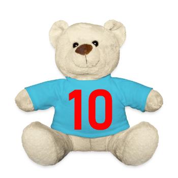 10. 10 YEARS. 10th ANNIVERSARY. 10 YEAR ANNIVERSARY. - Teddy Bear - atoll blue - Front