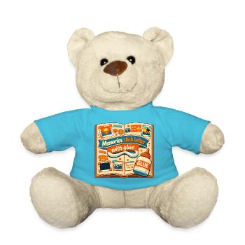 Erinnerungen kleben | Scrapbooking - Teddy - Atollblau - Vorne