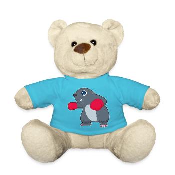 Maulwurf Boxer Boxhandschuhe Boxen - Teddy - Atollblau - Vorne