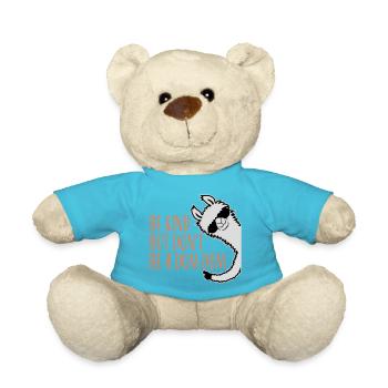 Be kind but don't be a dum dum Freundlich Lama - Teddy - Atollblau - Vorne