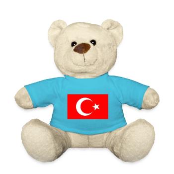 Turkey - Turkish flag - Teddy Bear - atoll blue - Front