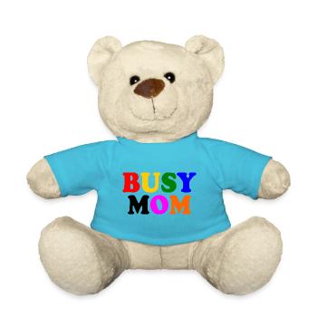 Busy mom - Teddy Bear - atoll blue - Front