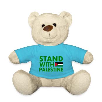 Stand with palestine - Teddy Bear - atoll blue - Front