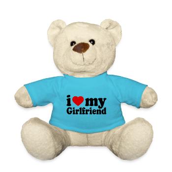 I love my girlfriend - Nounours - bleu outremer - Devant