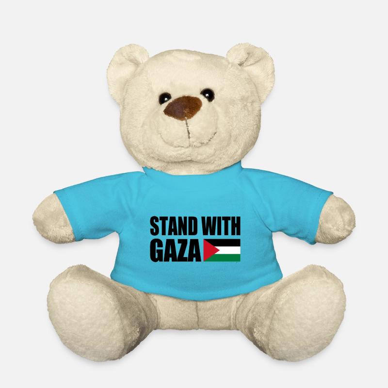Stand with gaza - Teddy Bear - atoll blue