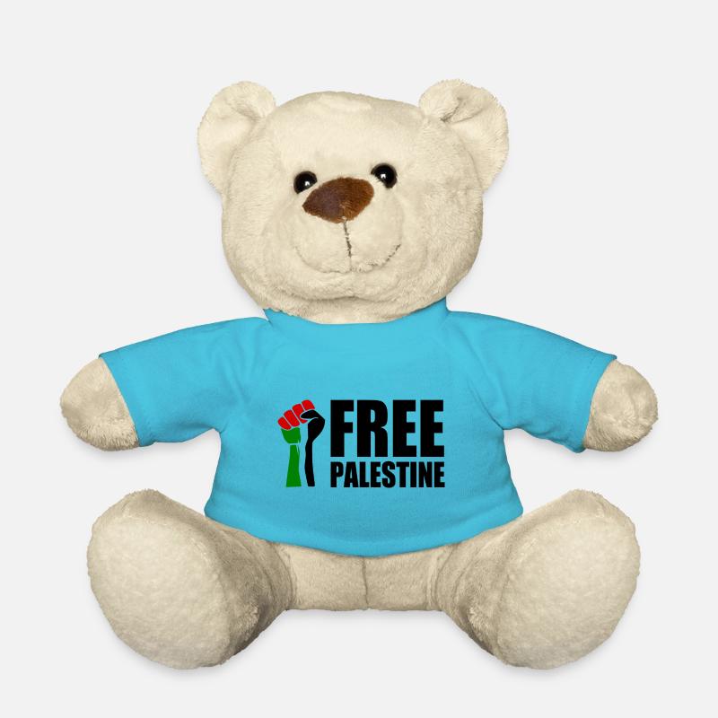 Free palestine - Teddy Bear - atoll blue