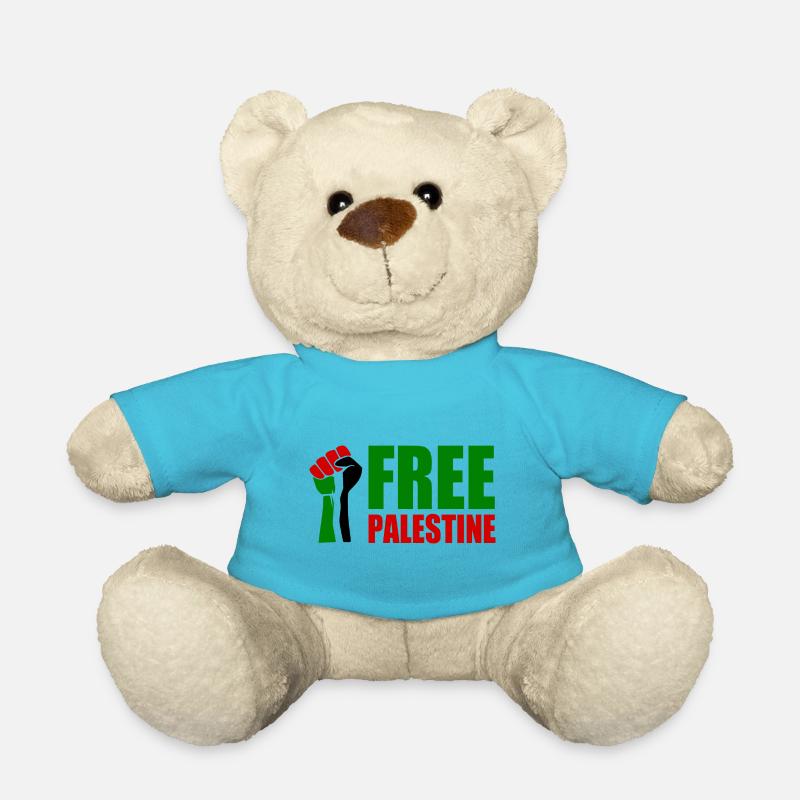 Free palestine - Teddy Bear - atoll blue