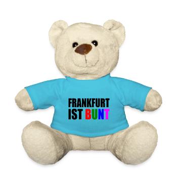 Frankfurt ist bunt - Teddy - Atollblau - Vorne