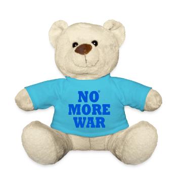 No more war - Teddy Bear - atoll blue - Front