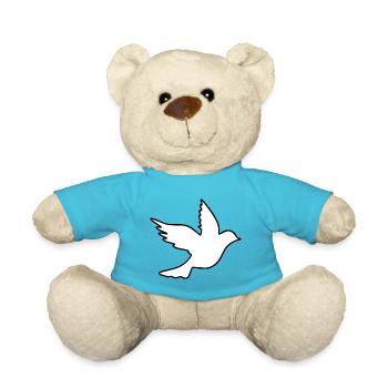 Colombe de paix - Nounours - bleu outremer - Devant