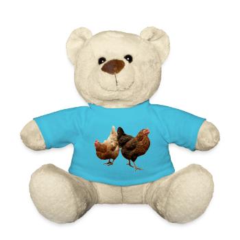 zwei glückliche Hühner - Teddy - Atollblau - Vorne