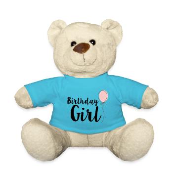 Birthday girl - Teddy Bear - atoll blue - Front