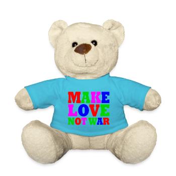 Make love not war - Teddy Bear - atoll blue - Front